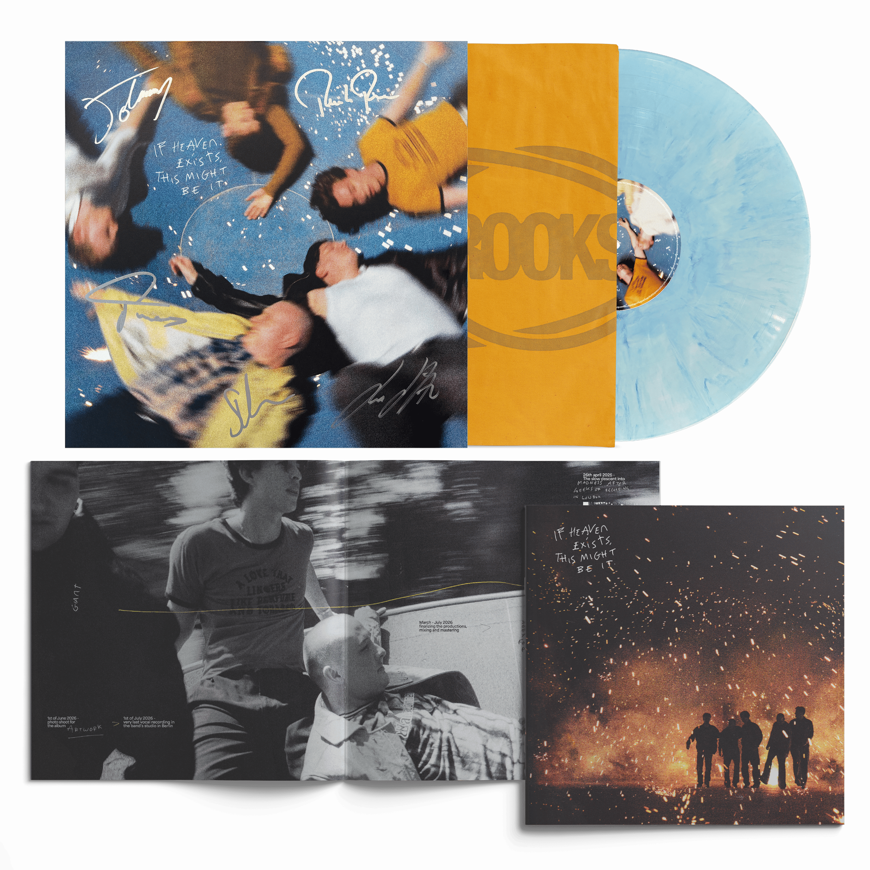 IF HEAVEN EXISTS, THIS MIGHT BE IT BLUE MARBLE SIGNED LP detail 1 detail 2