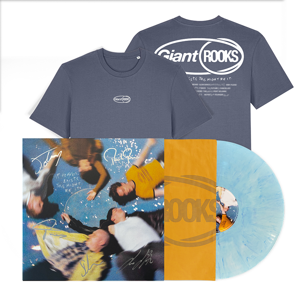 IF HEAVEN EXISTS, THIS MIGHT BE IT BLUE MARBLE SIGNED LP + TEE