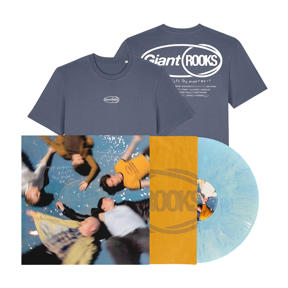 IF HEAVEN EXISTS, THIS MIGHT BE IT BLUE MARBLE SIGNED LP + TEE